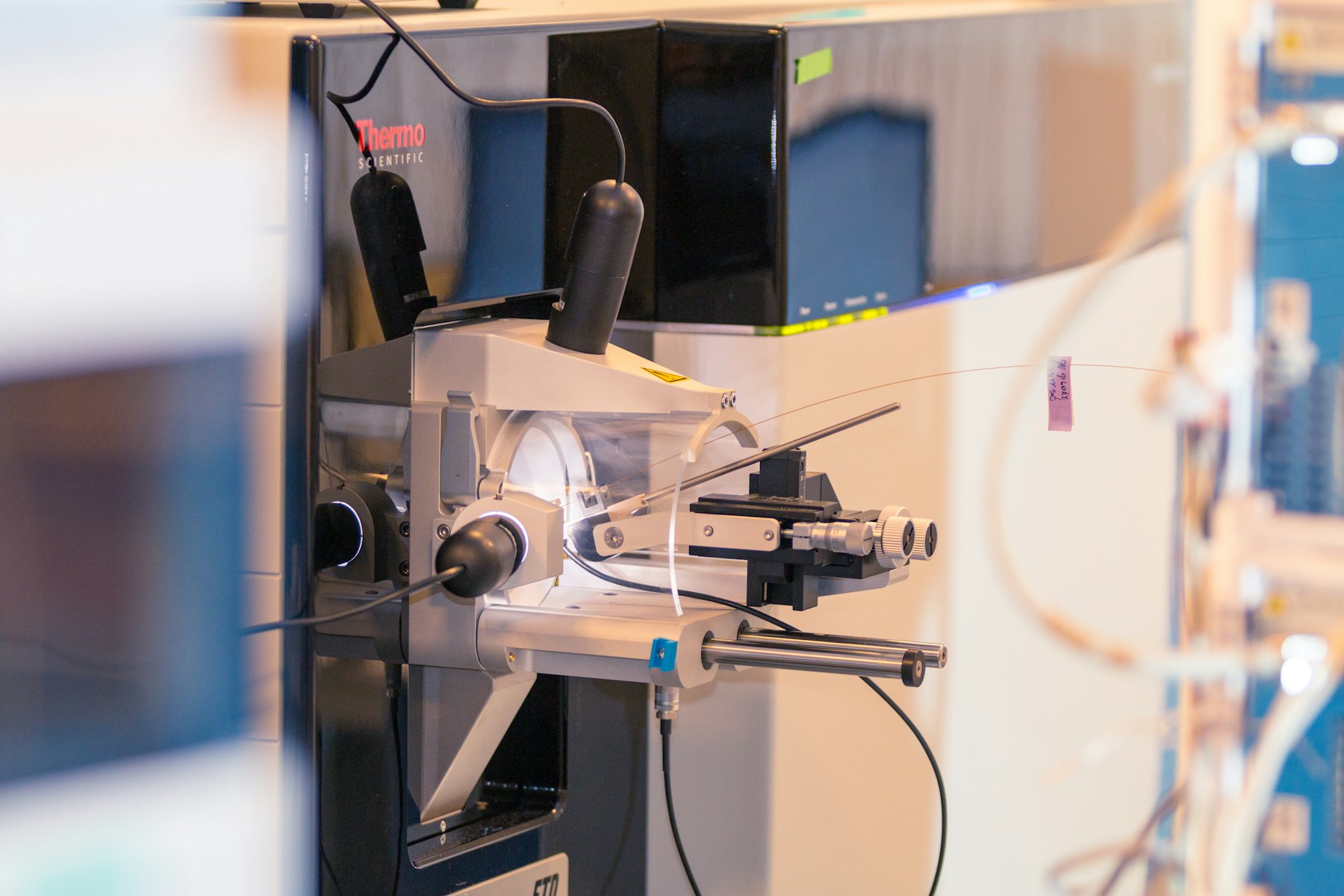 Mass spectrometry equipment in an analytical laboratory